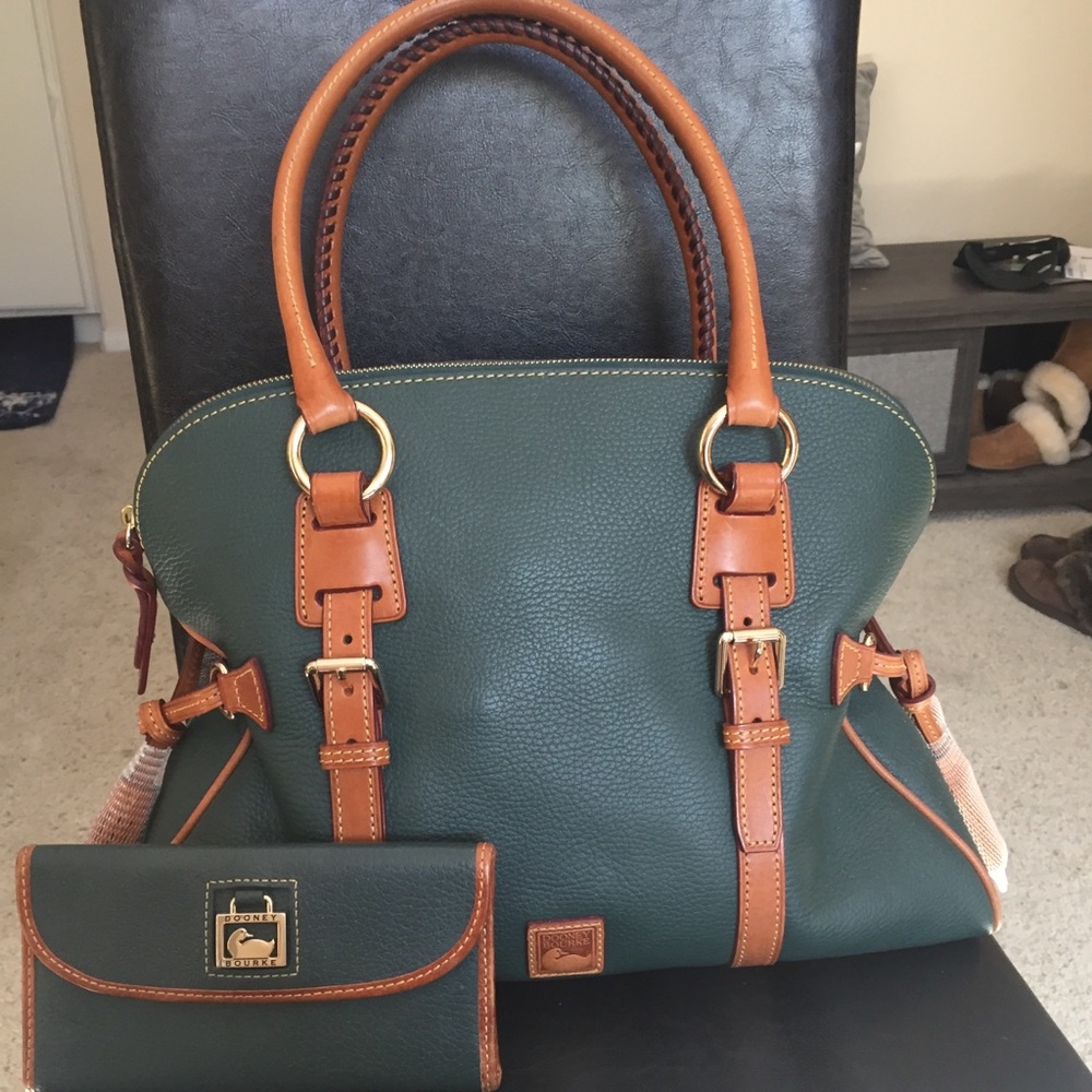Dillion Large Domed Buckle Satchel and Wallet set